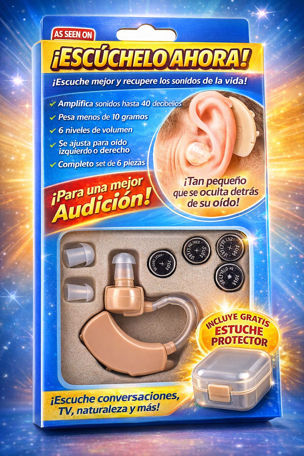 AUDIFONOS AMPLIFICADORES PARA LA SORDERA